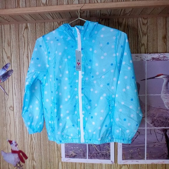 M2C Girls Boys Hooded Lightweight Printed Windbreaker Jacket - Picture 2 of 6